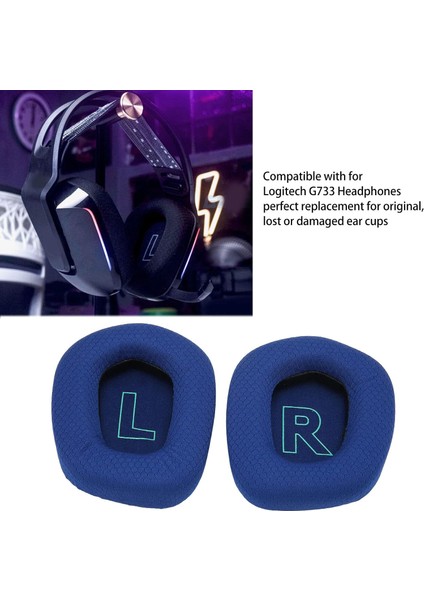 Logitech G733 Uyumlu Kulaklık Pedi Süngeri Yedek Köpük Kulak Pedleri Minder Yastık Logitech G733 G335 K/da Lightspeed Kablosuz Oyun Kulaklığı ile Uyumlu Ped Earpad indirimleri