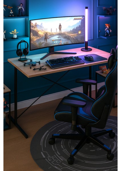 Profesyonel Oyuncu Masası Bilgisayar Masası Gamer Çalışma Masası - 90*45*70 cm