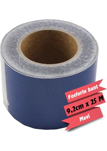 carub fosforlu bant mavi 9,2 cm x 25 mt