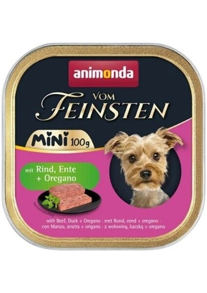 Vom Feinsten Dana ve Ördek Etli Mini Irk Yetişkin Köpek Konservesi 1 Adet 100 gr