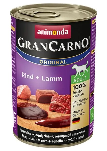 Biftek ve Kuzu Etli Köpek Konservesi 1 Adet 400 gr