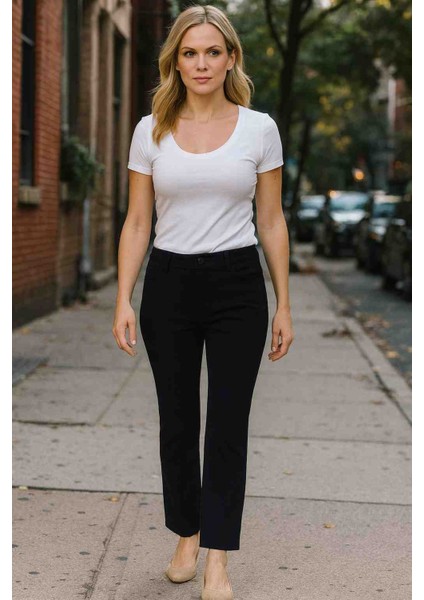 Kadın Yüksek Bel Boru Paça modelleri