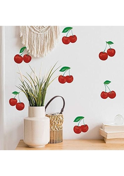 Tempaper Kiraz Soyma ve Yapıştır Duvar Çıkartmaları, Kırmızı modelleri