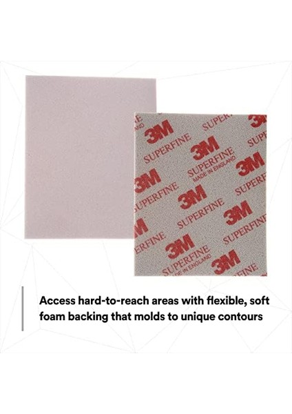 Softback Zımpara Süngeri 02602, 4 1/2 x 5 1/2", 20&apos;li Paket, Süper Ince Kumlu, Hızlı Kesme