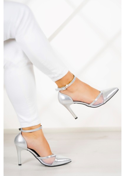 Liana Lame Fileli Sivri Burun Klasik İnce Topuklu Ayakkabı indirimleri