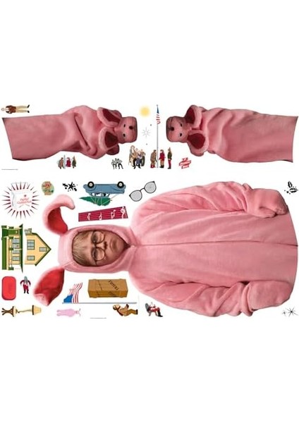 A Christmas Ralphie Suit Dev Duvar Çıkartmaları