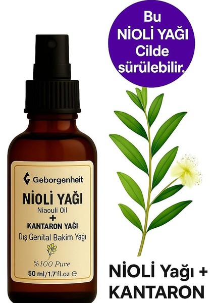 NİOLİ YAĞI + Kantaron Dış Genital Bakım Yağı 50ml. %100 Doğal İntim Bakım Yağı fiyatları