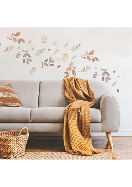 RMK5336SCS Lisa Denetim Sonbahar Dans Yaprakları Soy ve Yapıştır Duvar Çıkartmaları fiyatları