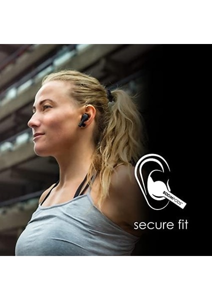 Boompods Bassline Go Kablosuz Bluetooth Kulaklık, Kablosuz Kulaklık ve Şarj Kutusu, 23 Saate Kadar Çalma Süresi, Enc Gürültü Önleyici Mikrofonlu Tws Kulak Içi Kulaklık, Ipx4 Koruma Ear Buds