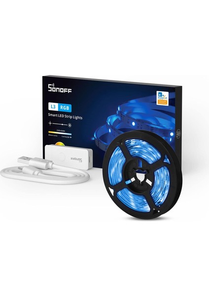 L3 Akıllı Wifi LED Şerit Işıklar, Yatak Odası, Oda Için LED Şerit Işıklar, 5 M Rgb 5050 Renk Değiştiren LED Işıklar, App/ses Kontrolü