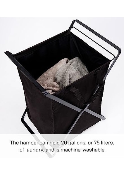 Ev Çamaşır Sepeti Giysiler Sepet Astarı | Çelik + Pamuk, Büyük, Siyah modelleri