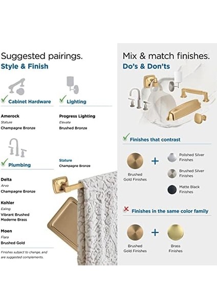 BH36092CZ | Şampanya Bronz Havlu Halkası | 7-9/16 Inç (192 Mm) Uzunluk | Banyo Duvarı Için El Havluluk | Küçük Mutfak ve Banyo Aksesuarları