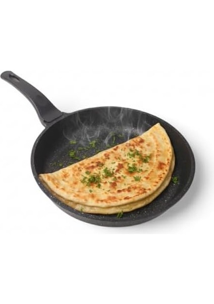 Alüminyum Döküm Kızartma Tavası | 6mm Kalınlık, Tek Saplı Yapışmaz Yüzey | Eşit Isı Dağılımı | Sağlam ve Dayanıklı Yapı | 28CM ve 24CM Boyut Seçenekleri (28 Cm)