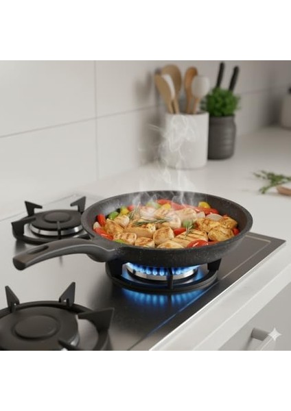 Alüminyum Döküm Kızartma Tavası | 6mm Kalınlık, Tek Saplı Yapışmaz Yüzey | Eşit Isı Dağılımı | Sağlam ve Dayanıklı Yapı | 28CM ve 24CM Boyut Seçenekleri (28 Cm) modelleri