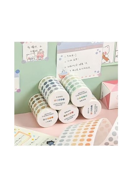 Guguk Cream Temalı 5 Renkli Rulo Bant • Sticky modelleri