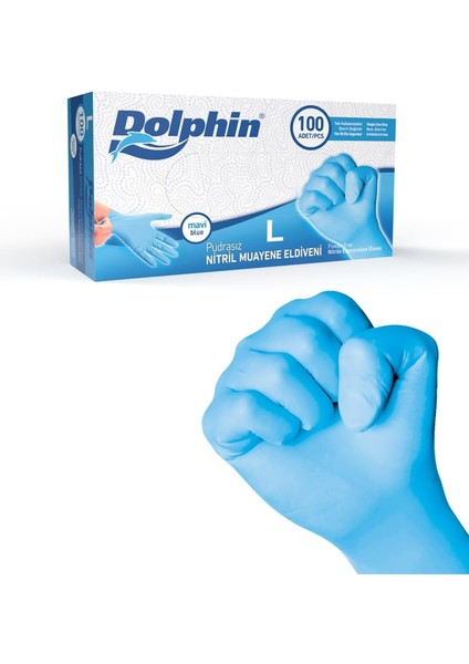 Kullan At Market Mavi Nitril Eldiven Pudrasız (L) 100&APOS;LÜ Paket modelleri