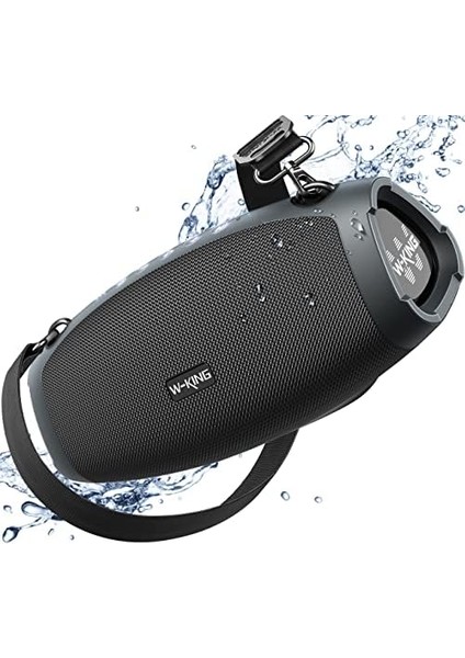 W-Kıng Subwoofer ile Taşınabilir Loud Bluetooth Hoparlör, 70W Taşınabilir Açık Hoparlörler Bluetooth Kablosuz Su Geçirmez, Üçlü Pasif Radyatörler-Derin Bas/hi-Fi SES/DSP/42H/GÜÇ fiyatları