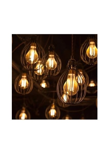 Rustik 4W A60 LED Filament Ampul E27 Sarı Işık Dekoratif Aydınlatma (3, Şeffaf Cam) fiyatları