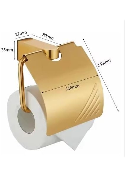 Lüx Seti 7 Li Altın Rengi Yuvarlak Havluluk, Tuvalet Kağıtlığı, Asklık,uzun Havluluk,sabunluk,diş Fırçalık,etajer 7&apos;li Banyo Aksesuar Seti, Duvara Montaj, Banyo, Mutfak Için (Altın Rengi) fiyatları