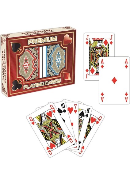 STAR%100 Plastik Premium A/30 Oyun Kağıdı 2&apos;li Kutu