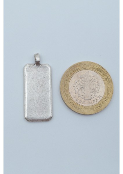 Geometrik - Dikdörtgen Gümüş Kaplama Örme Zincir Kolye fırsatları