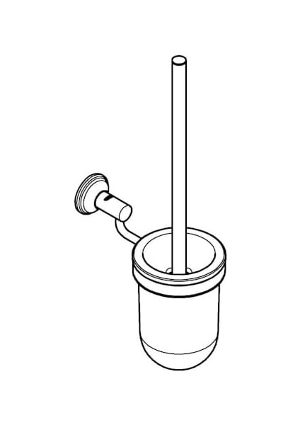 Tuvalet Fırçası, 1 Adet, 40658EN1, Gümüş, 40658001