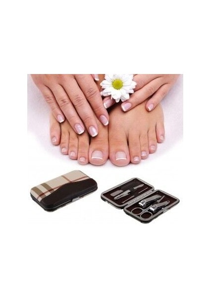 6 Parça Profesyonel Manikür Seti -Tırnak Makası- Kaş Makas- Cımbız - Törpü Seti fiyatları
