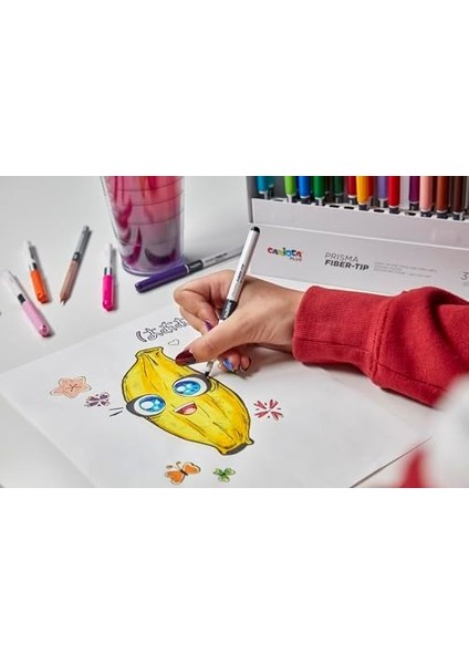 Carioca Plus Prisma Fiber Uç Keçeli Boya Kalemi 12&apos;li