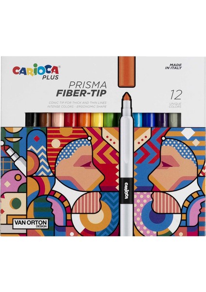 Carioca Plus Prisma Fiber Uç Keçeli Boya Kalemi 12&apos;li fiyatları