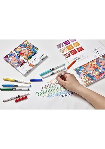 Carioca Plus Prisma Fiber Uç Keçeli Boya Kalemi 12&apos;li modelleri