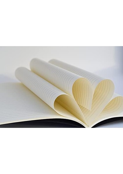 4 Adet Çizgili Terzi Dikişli Not Defteri, A5 Boyut, 40 Yaprak Planlama, Ofis Için Ideal (Siyah Kapak Tasarımı)