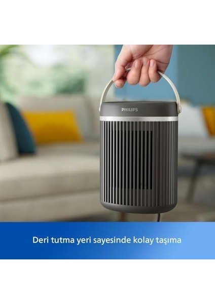 Serisi 3000 2000W Enerji Tasarruflu Bağlantılı Isıtıcı, Ecoaı Ile%50&apos;ye Kadar Enerji Tasarrufu, Sessiz, 5 Güvenlik Fonksiyonu, 45°&apos;lik Salınım, Koyu Gri (CX3120/01)