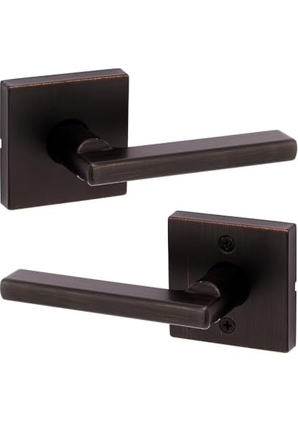 97200-864 Geçiş Kolu Salon ve Dolap Kapıları Için Mikroban, Kare Gül, Venedik Bronz, 2 Kulp