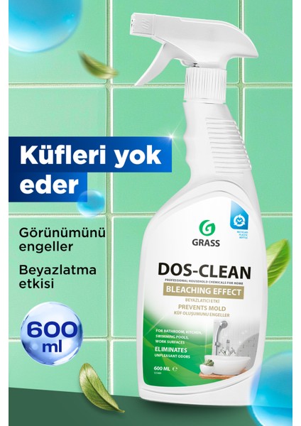 Dos- Clean Güçlü Etkili Çok Amaçlı Beyazlatıcı & Dezenfektan Temizleyici - Tuvalet, Lavabo, Fayans, Kireç ve Leke Çözücü - Küf Önleyici - Iz Bırakmayan Hijyenik Ev Temizlik Ürünü fiyatları