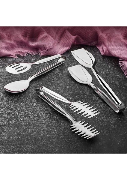 Avcı Lüks 3&apos;lü Maşa Servis Seti 18/10 Paslanmaz Çelik