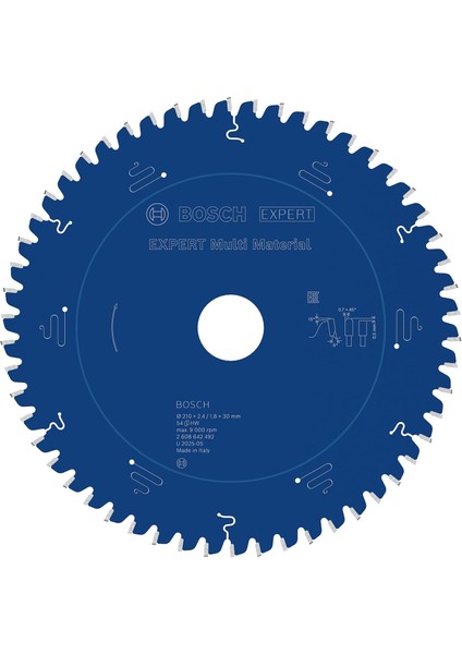 Professional Dairesel Testere Bıçağı Expert Için Çok Aşamalı Malzeme, 210 x 30 x 2.4 Mm, 54, 2608642492 fiyatları