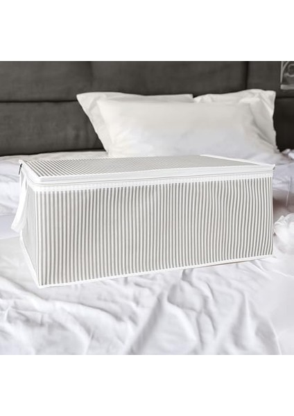 Pazar Kapısı Altı Düzenleyici Kumaş Hurç Büyük Boy Organizer (65 x 45 x 22) (3 Adet Gri Büyük Boy)