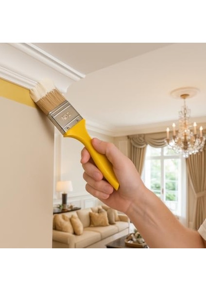 3’lü Kestirme Boya Fırçası Seti – Plastik Saplı, Sentetik Kıllı, Duvar, Ahşap ve Hobi Boyaları Için Uygun Fırça Seti (No: 2-3-4) (S)