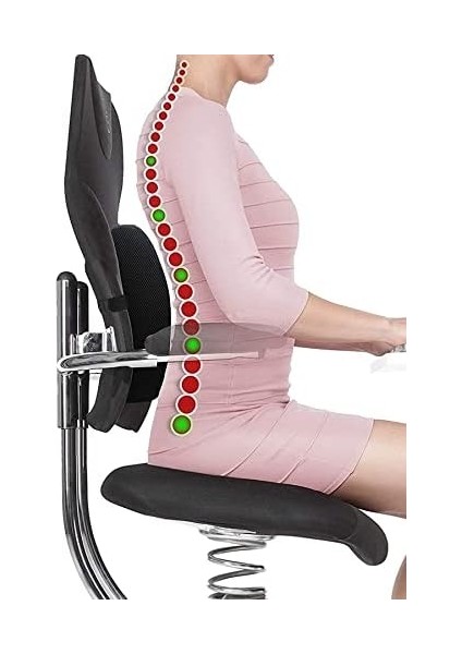 Apexstor Ortopedik Visko Koltuk Minderi Sırt Destek Yastığı Araç Bel Sırt Desteği Yastığı Minderi