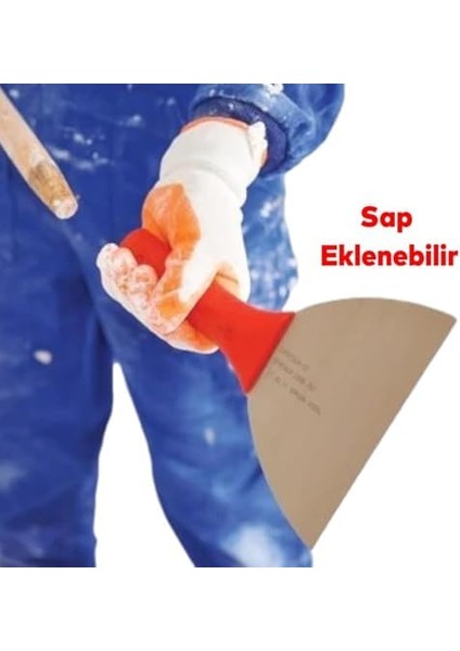 Plastik Saplı Metal Spatula Sıva Duvar Macun Boya Kazıma Ispatulası 16 cm Takılabilir Sap modelleri
