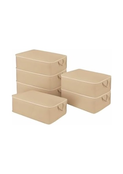 6 Adet Büyük Boy Yatak Altı Çok Amaçlı Hurç 64 x 45 x 22 cm (Kahverengi) modelleri