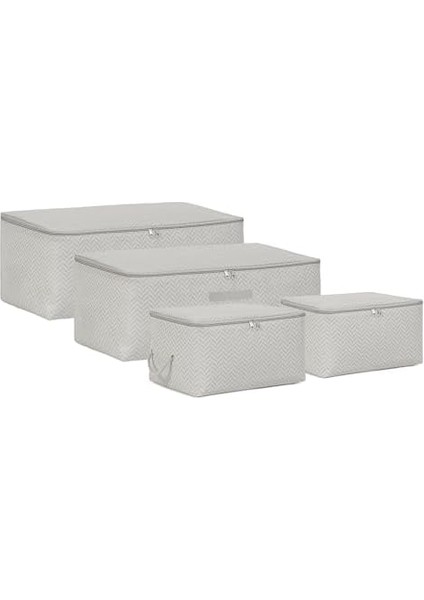 4&apos;lü Gri Hurç Set 2 Adet 30 x 22 x 18/2 Adet 52 x 28 x 21 cm modelleri