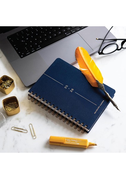 2025-2026 A5 Spiralli 16 Aylık Akademik Ajanda - Lacivert fiyatları