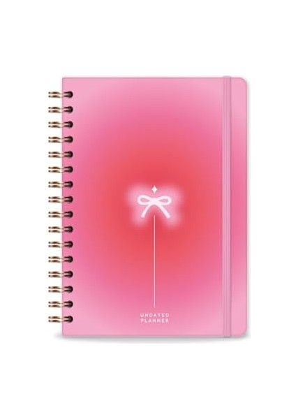 A5 Spiralli Süresiz Renkli Planlayıcı Ajanda Motivasyon Sayfalı Kurdele fiyatları