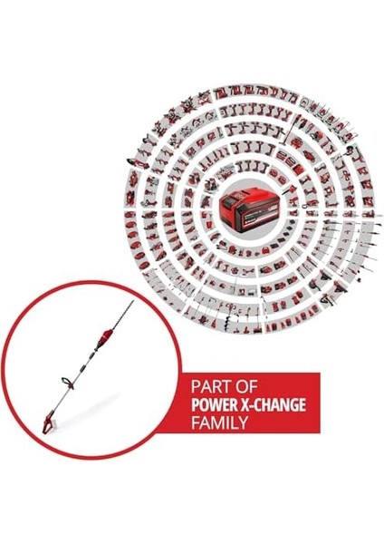 Akülü Yüksek Çit Budama Ge-Hh 18/45 Li T-Solo Power X- (Li-Ion, 18 V, 45 cm Kılavuz Uzunluğu, Bilemeli Çelik Bıçaklar, Akü ve Şarj Cihazı Dahil Değildir) - 3410866 modelleri