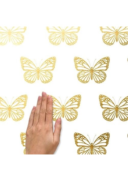 RMK4994SCS Altın Kelebek Soy ve Yapıştır Duvar Çıkartmaları modelleri
