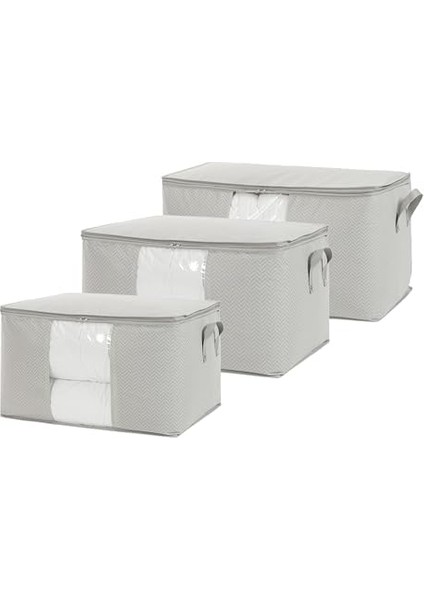 3&apos;lü Pvc Pencereli Gri Hurç Set