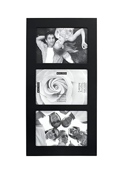 - 951-346 4x6 3-Açılış Kolaj Resim Çerçevesi - Üç Adet 4x6 Resim Gösterir - Siyah fiyatları