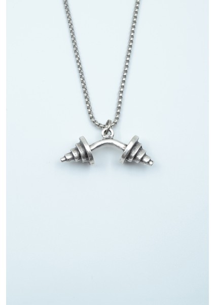 Halter - Dambıl Gümüş Kaplama Örme Zincir Kolye