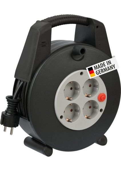 Vario Serisi IP20 Lisanslı 4 Soketli 15 Metre Makaralı Kablo, Siyah, 1 Adet